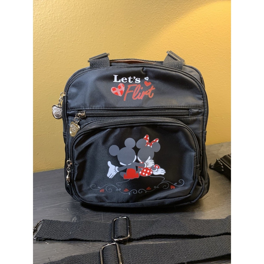 Disney Mickey Minnie Bag - Let's Flirt, Insulated Pockets, Crossbody Strap
